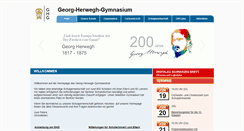 Desktop Screenshot of herwegh-gymnasium.de