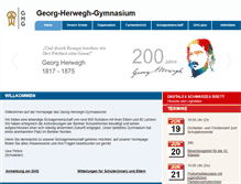 Tablet Screenshot of herwegh-gymnasium.de